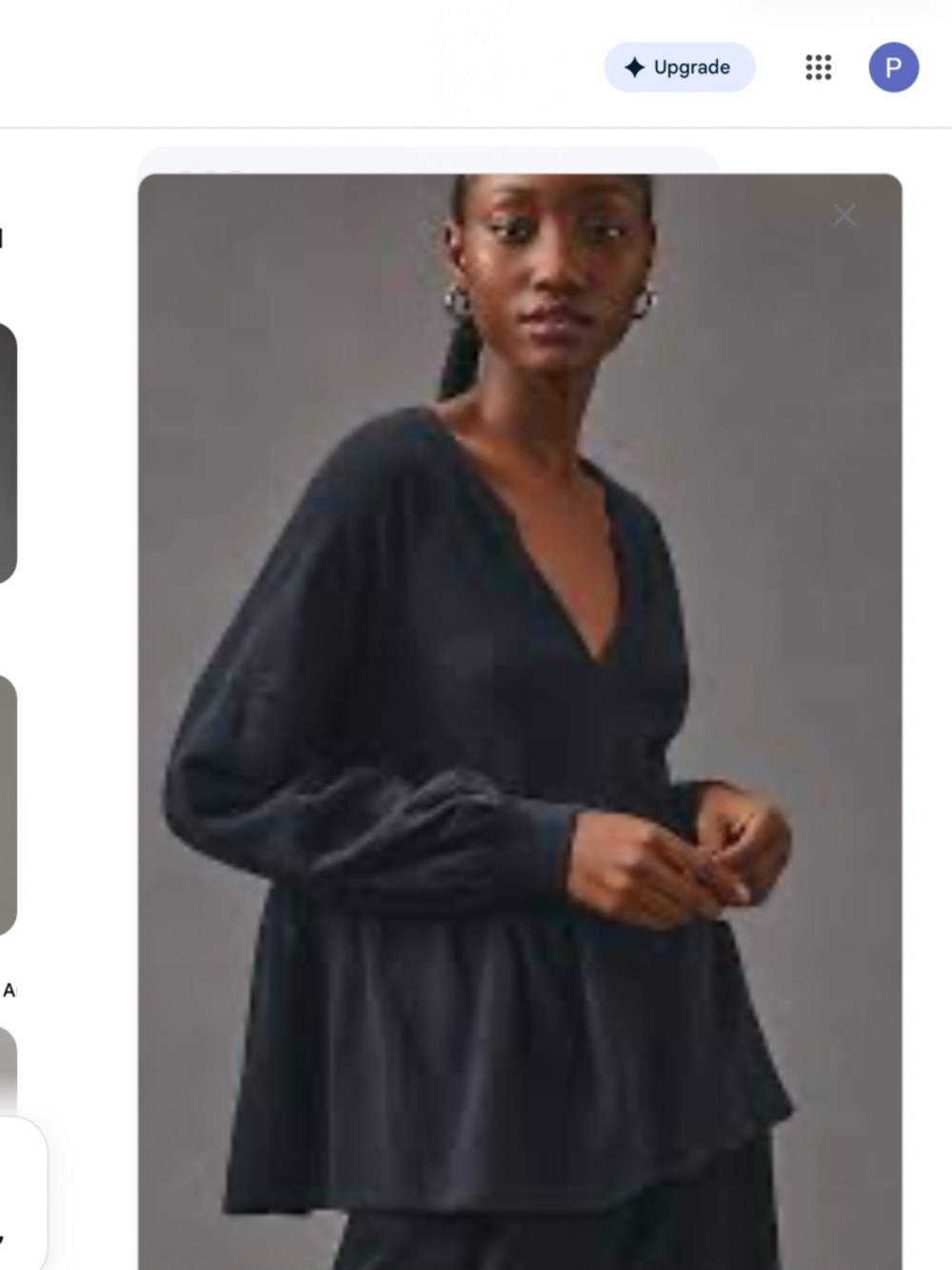 Pilcro Long Sleeved Babydoll top in Size  M